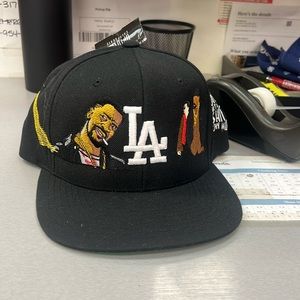 Black LA Embroidered Cap